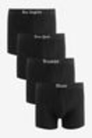 Black City Names Waistband 4 pack A-Front Boxers - Image 1 of 1