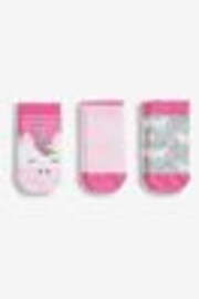 JoJo Maman Bébé Pink 3-Pack Unicorn Socks - Image 1 of 1