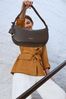 FENDI Zucca Mamma Baguette Knit Shoulder Bag Brown 26325