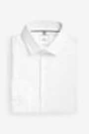 Blanc - Ajustement régulier - Chemises élégantes à bordures simples texturées et d'entretien facile - Image 1 de 1