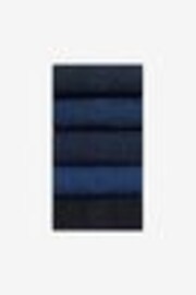 Blue/Navy 5 Pack Embroidered Lasting Fresh Socks - Image 1 of 1
