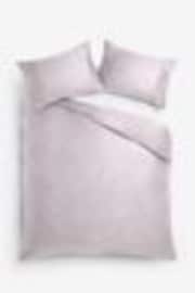 Heather Pink Collection Luxe 300 Thread Count 100% Cotton Sateen Satin Stitch Duvet Cover And Pillowcase Set - Image 1 of 1