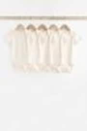 Cream Essential Baby Short Sleeve Bodysuits 5 Pack - Image 1 of 1