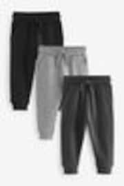 Black/Charcoal/Grey Soft Touch Joggers 3 Pack (3mths-7yrs) - Image 1 of 1