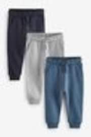Blue/Charcoal/Black Soft Touch Joggers 3 Pack (3mths-7yrs) - Image 1 of 1