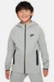 Nike Green/Grey Tech Fleece Zip Through Hoodie - Image 1 of 1