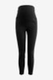 Black Maternity Denim Look Leggings - Image 1 of 1