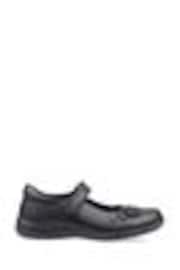 Start Rite Wish Rip-Tape Black Leather Pretty School Shoes F & G Fit - Image 1 of 1