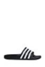 adidas Black/White Sportswear Adilette Aqua Slides - Image 1 of 1