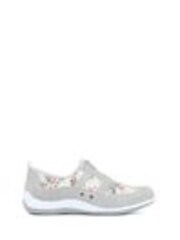 Pavers Grey Floral Pavers Wide Fit Trainers - Image 1 of 1