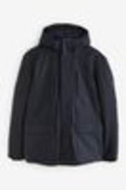Navy Blue Borg Lined Shower Resistant Hooded Parka Jacket - Image 1 of 1