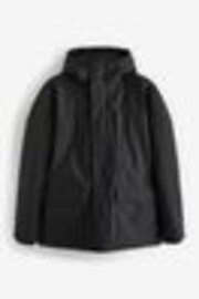 Black Borg Lined Shower Resistant Hooded Parka Jacket - Image 1 of 1