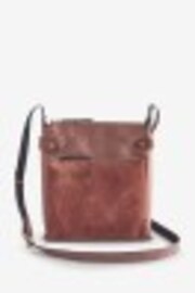 Rose Pink Leather Pocket Messenger Bag - Image 1 of 1