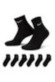 Nike Black Ankle Everyday Cushioned Socks 6 Pack - Image 1 of 1