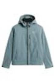 Superdry Stormy Blue Hooded Soft Shell Trekker Jacket - Image 1 of 1