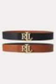 Lauren Ralph Lauren Reversible Monogram Logo Leather Belt - Image 1 of 1