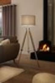 Grey Bronx Wood Tripod Floor Lamp - Image 1 of 1