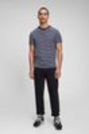Gap Navy Blue Cotton Everyday Soft Stripe T-Shirt - Image 1 of 1