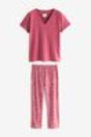 Pink Zebra Print 100% Cotton Short Sleeve Pyjamas - Image 1 of 1