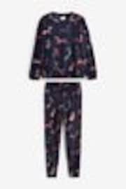 Navy Blue Dachshund 100% Cotton Long Sleeve Pyjamas - Image 1 of 1