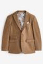 Rostbraun - Tailored Anzugjacke aus Leinenmischung - Image 1 of 1