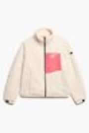 Superdry Off White Fleece Trekker Jacket - Image 1 of 1