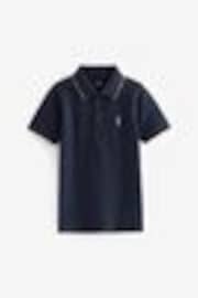Blue Navy Short Sleeve Polo Shirt (3-16yrs) - Image 1 of 1
