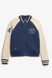 Superdry Atlantic Navy College Script Graphic Bomber Hoodie - Image 1 of 1