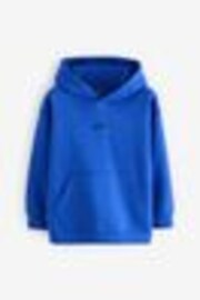 Cobalt Blue Plain Jersey Hoodie (3-16yrs) - Image 1 of 1