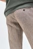 Fancy belted linen shorts