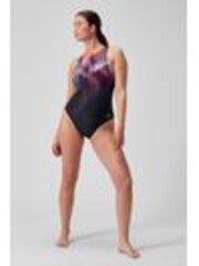 Speedo Womens Printed Hydrasuit Black Swimsuit - Image 1 of 1