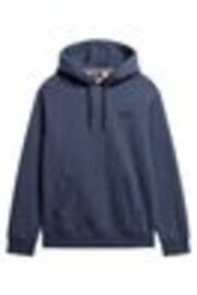Superdry Navy Heritage Marl Essential Slim Fit Logo Hoodie - Image 1 of 1
