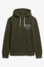 Superdry Olive Green Machined Goods Workwear Hoodie - Image 1 of 1