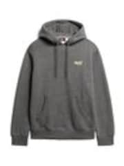 Superdry Grey Carbon Marl Essential Slim Fit Logo Hoodie - Image 1 of 1
