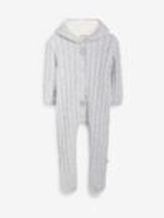 The Little Tailor Baby 100% Cotton Soft Knitted Pramsuit - Image 1 of 1