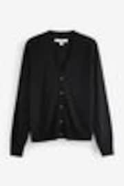 Black Soft Touch Button Up Knitted Cardigan - Image 1 of 1