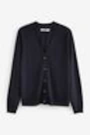 Navy Blue Soft Touch Button Up Knitted Cardigan - Image 1 of 1