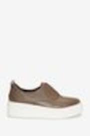 Dark Natural Slip On Signature Forever Comfort® Leather Wedge Trainers - Image 1 of 1