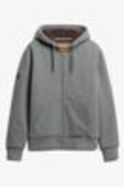 Superdry Charcoal Grey Marl Borg Lined Zip Hoodie - Image 1 of 1