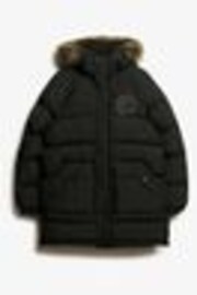 Superdry Jet Black Everest Longline Baffled Parka - Image 1 of 1