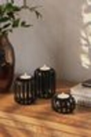 Set of 3 Black Wire Tea Light Candle Holders - Image 1 of 1