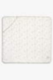 The Little Tailor White Baby Soft Jersey 100% Cotton Bunny Print Blanket - Image 1 of 1