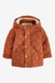 Rostbraun - Steppjacke aus Teddyfleece mit Futter (3 Monate – 7 Jahre) - Bild 1 von 1