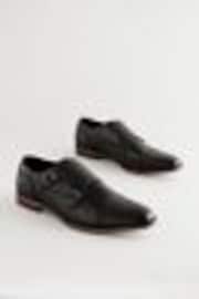 Black Double Monk Toe Cap Shoes - Image 1 of 1