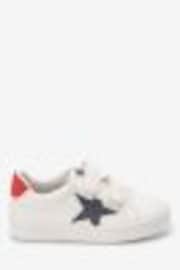 Weiß - Turnschuhe mit Klettverschluss und Sternmotiv - Bild 1 von 1