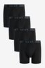 Black 4 pack Sports Longer Length A-Front Boxers - Image 1 of 1
