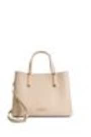 Dune London Cream Chrome Dorry Large Unlined Tote Bag - Image 1 of 1