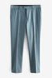 Light Blue Slim Fit Trimmed Suit Trousers - Image 1 of 1