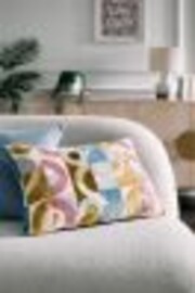 Ochre Yellow Hurley Cut Velvet 40 x 59cm Cushion - Image 1 of 1