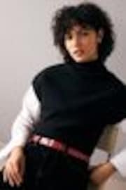 Red Regular Leather Belt - Image 1 of 1